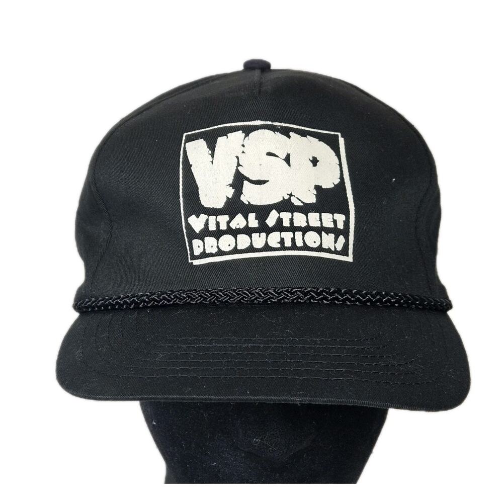 Vintage Luna Basics Black Snapback Hat VSP Vital Street Productions